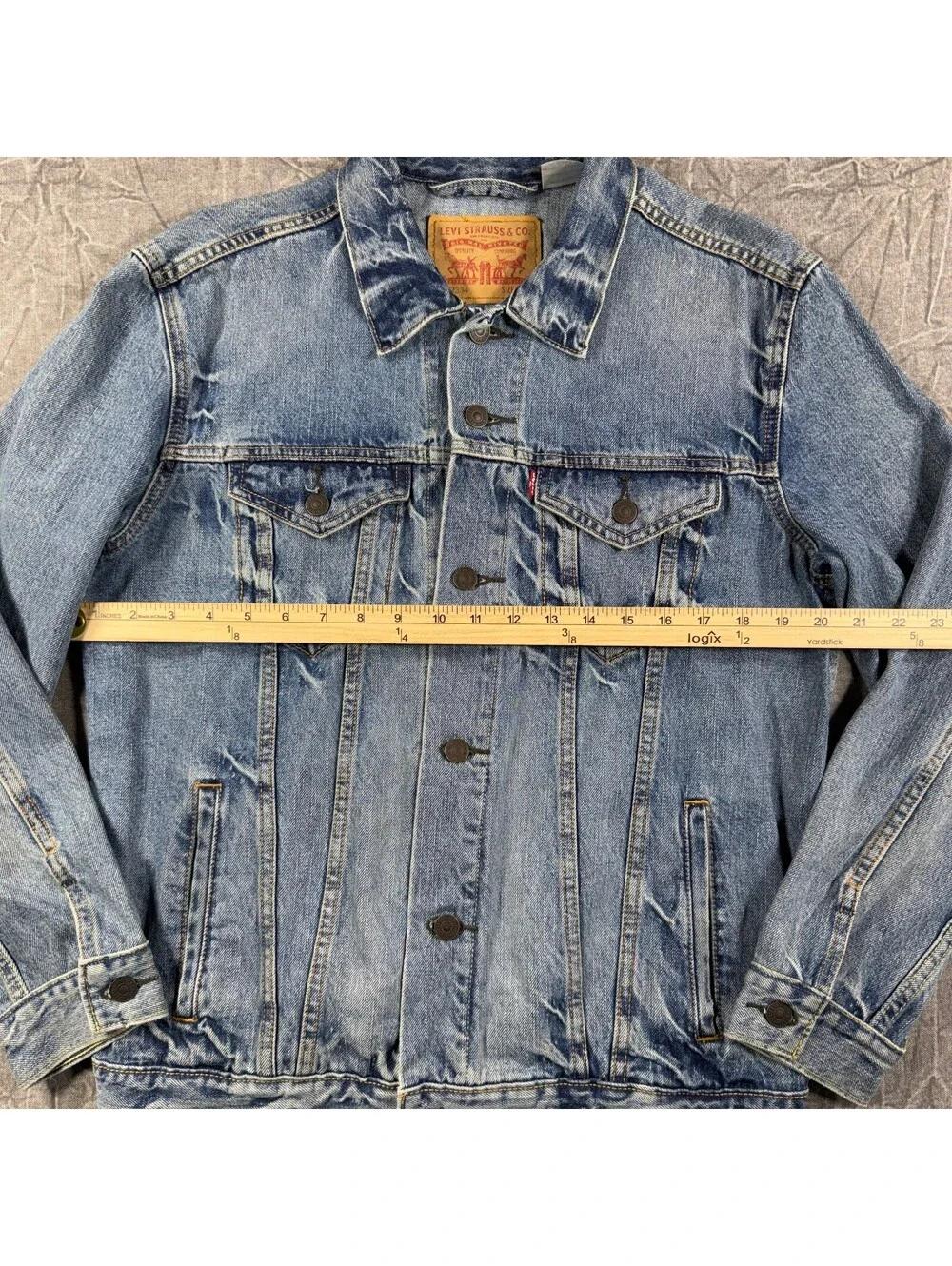 Levis Jean Jacket Button Light Wash 72334 Men's M Blue